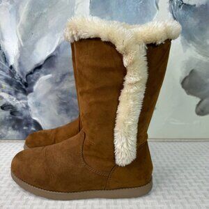 Cat & Jack Brown Suede Winter Boots womens Size 5